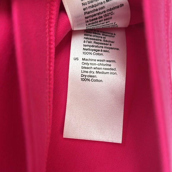 NWOT COS Mock Neck Fuchsia T-Shirt Size XS 100% Cotton - Picture 10 of 10